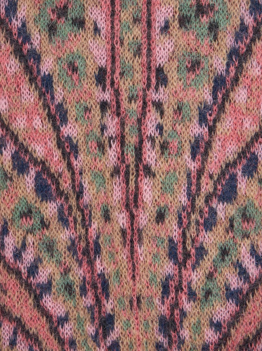 ROUND NECK JACQUARD CARDIGAN - 7