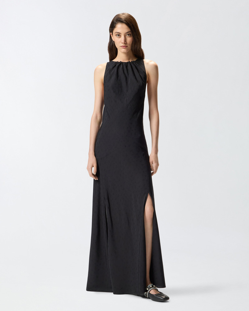 LONG VISCOSE JACQUARD DRESS 4