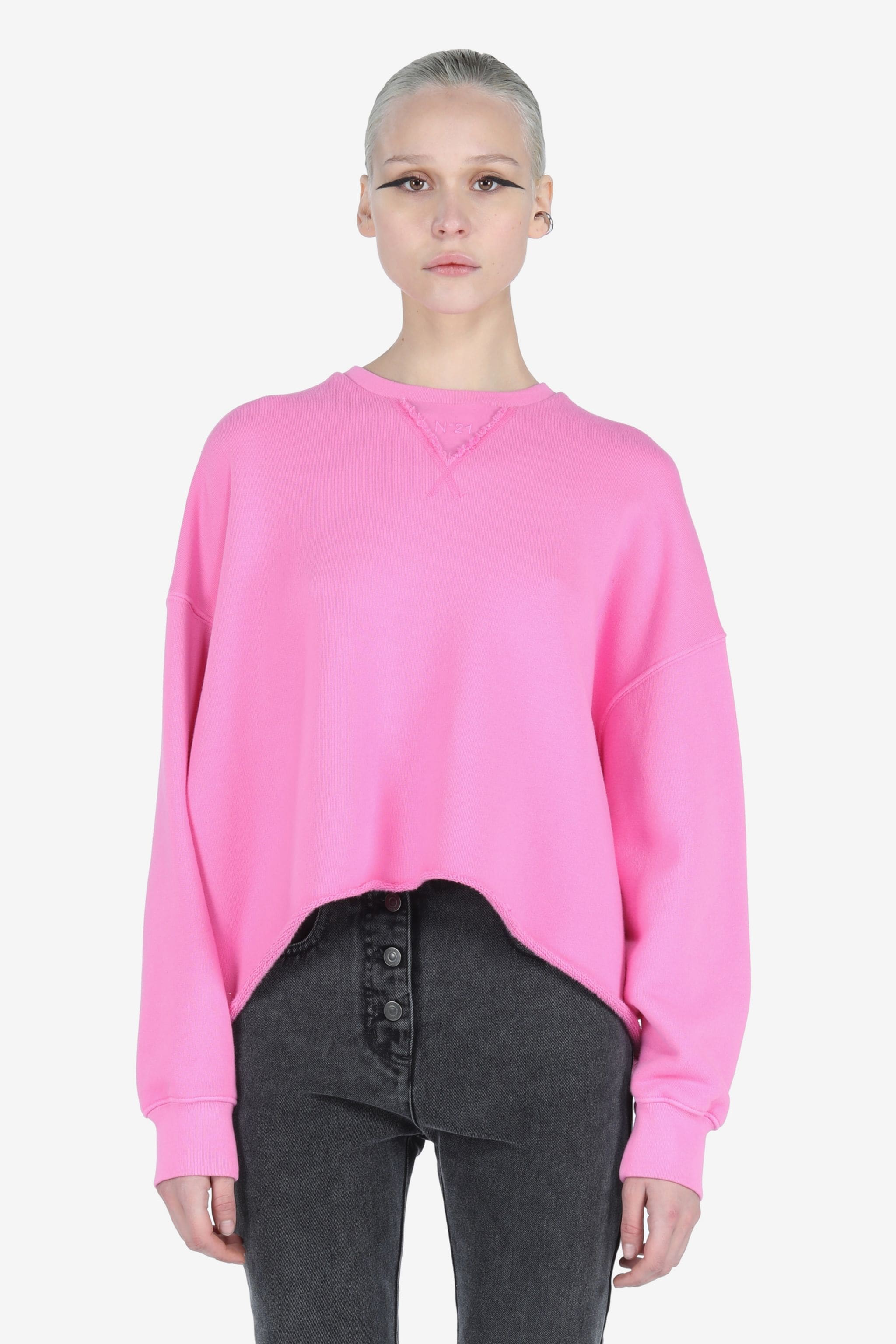 LOGO-EMBROIDERED COTTON SWEATSHIRT - 1