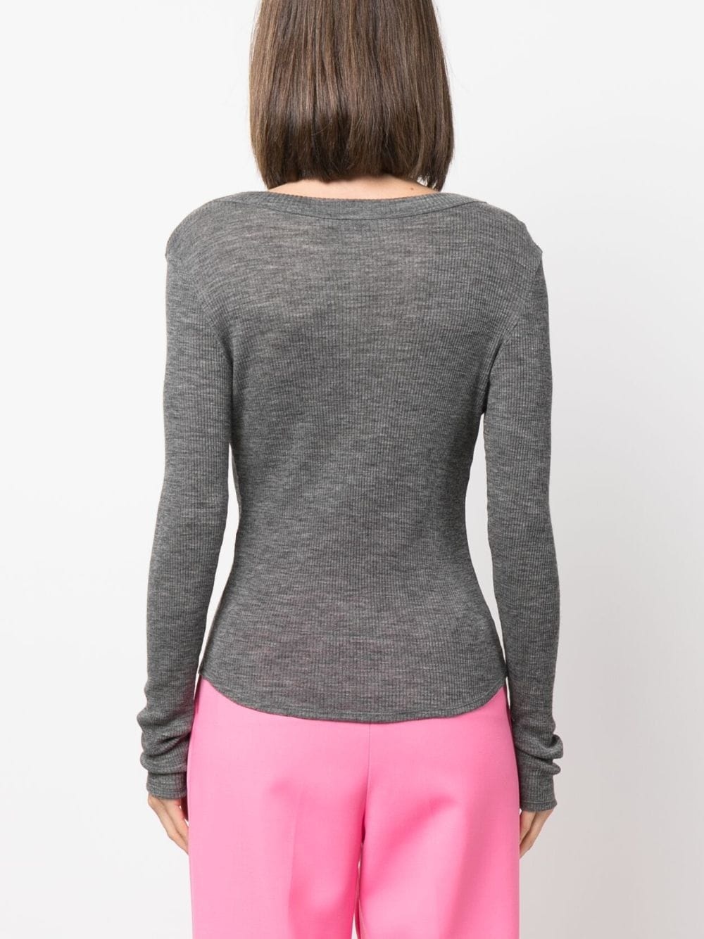 long-sleeve wool top - 4