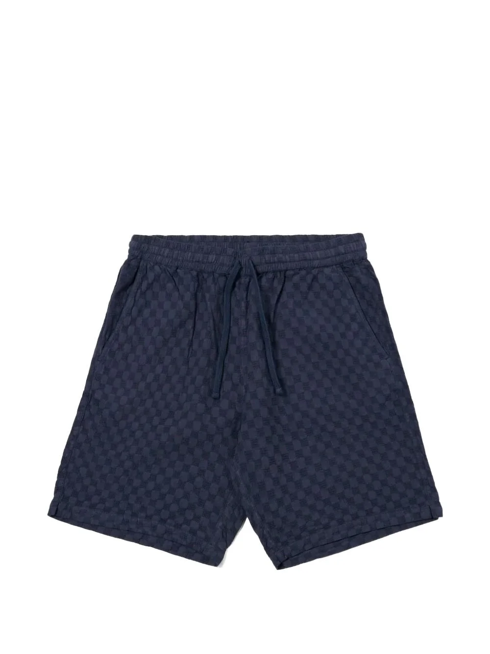 Simple checkered drawstring shorts - 1