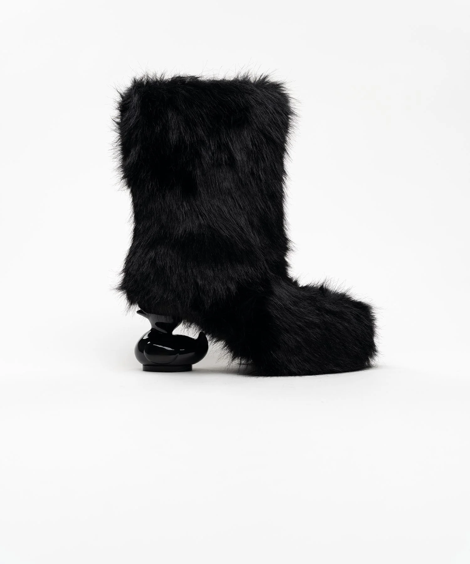 Duck Heel Fur Boots - 1