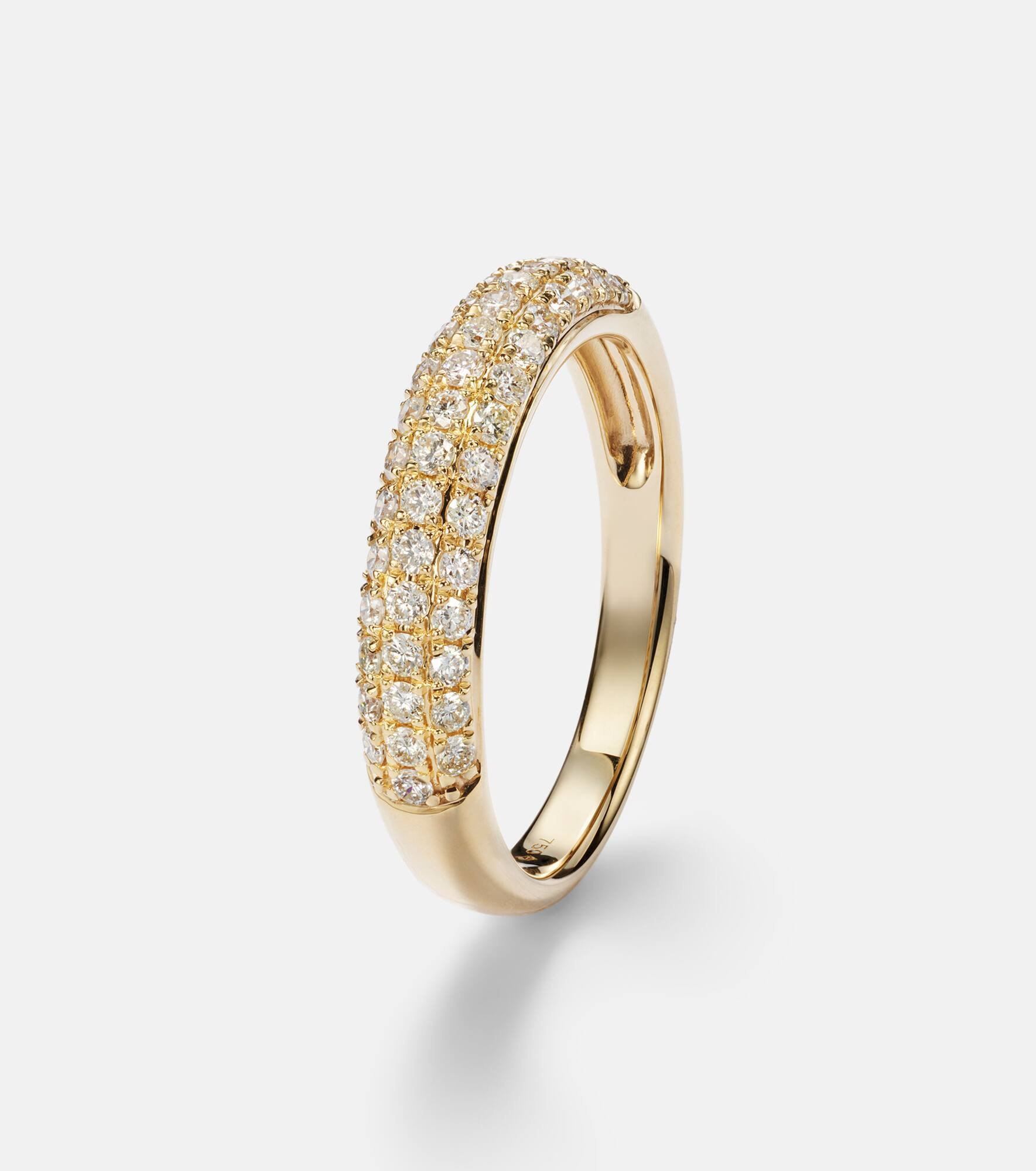 18kt gold ring with diamonds - 4