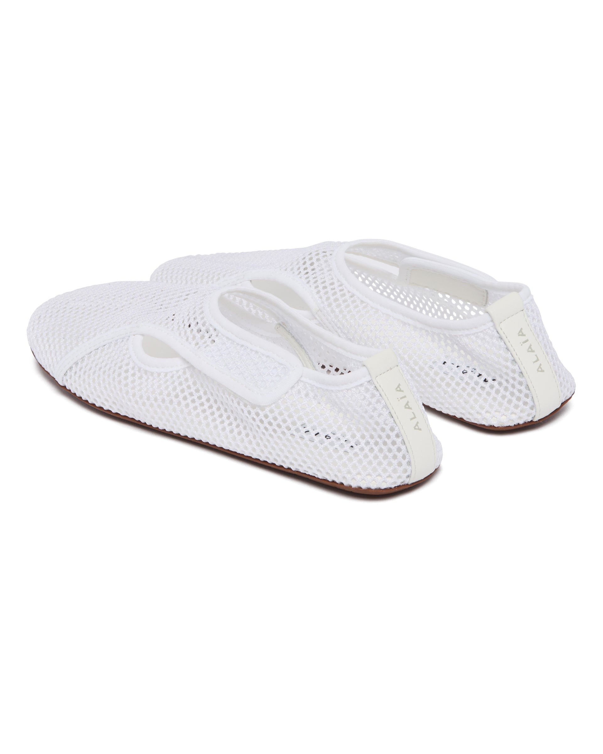 White Mesh Slippers - 5