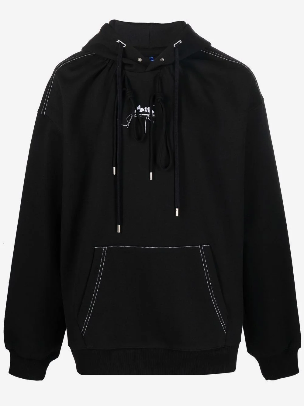 logo-print long-sleeve hoodie - 1