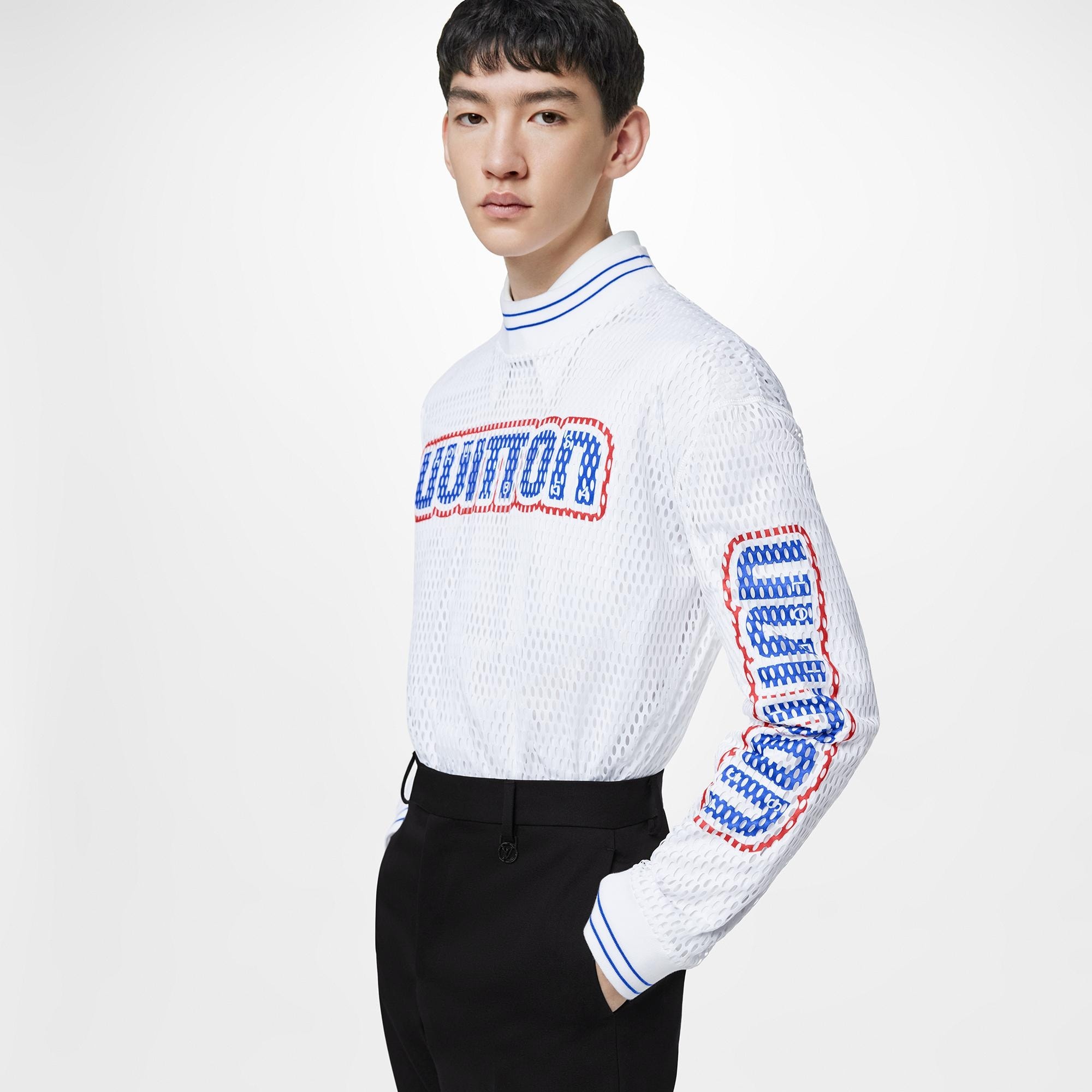 LV Graphic Mesh Long-Sleeved T-Shirt - 5