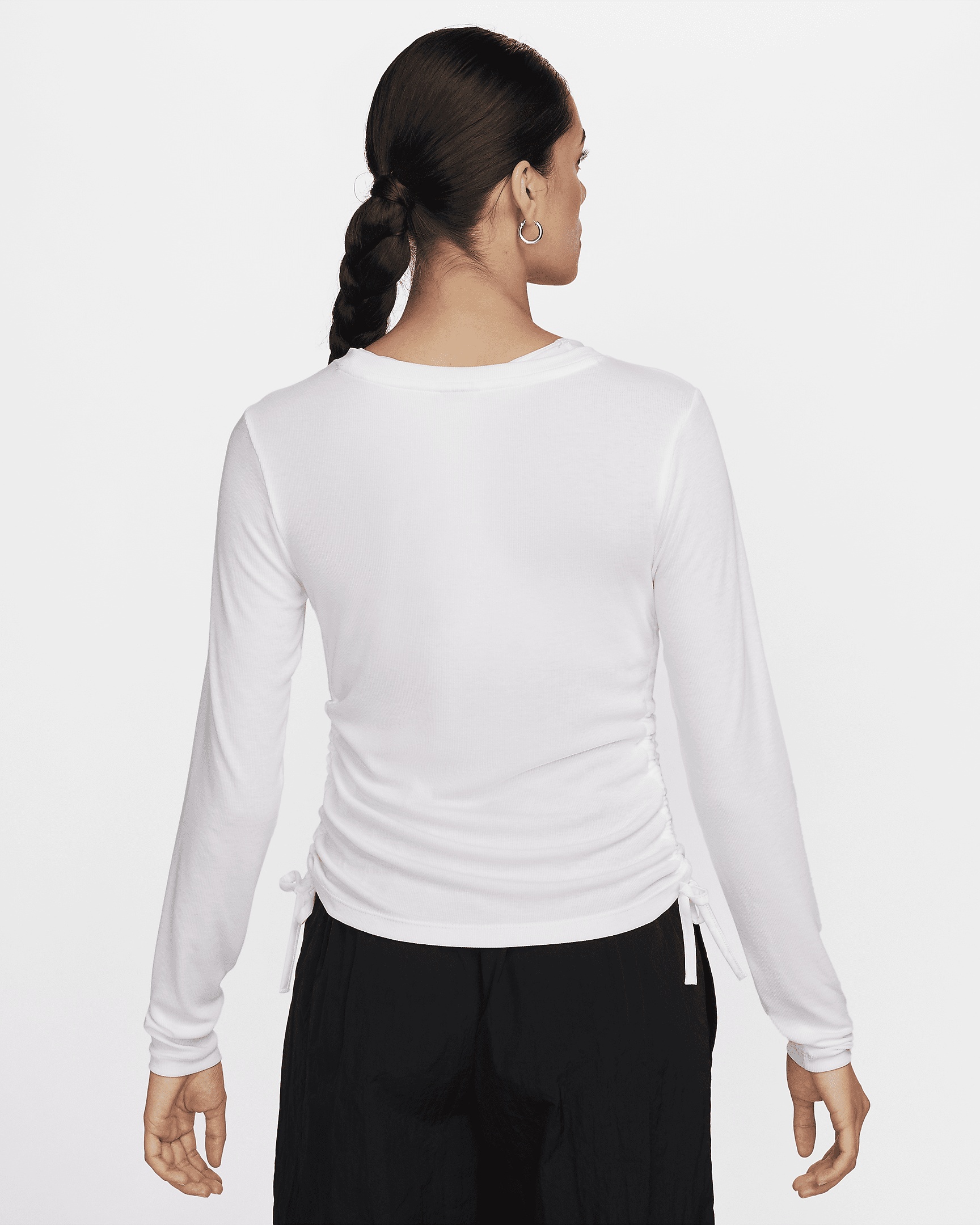 Nike Sportswear Essential Women's Ribbed Long-Sleeve Mod Crop Top - 2