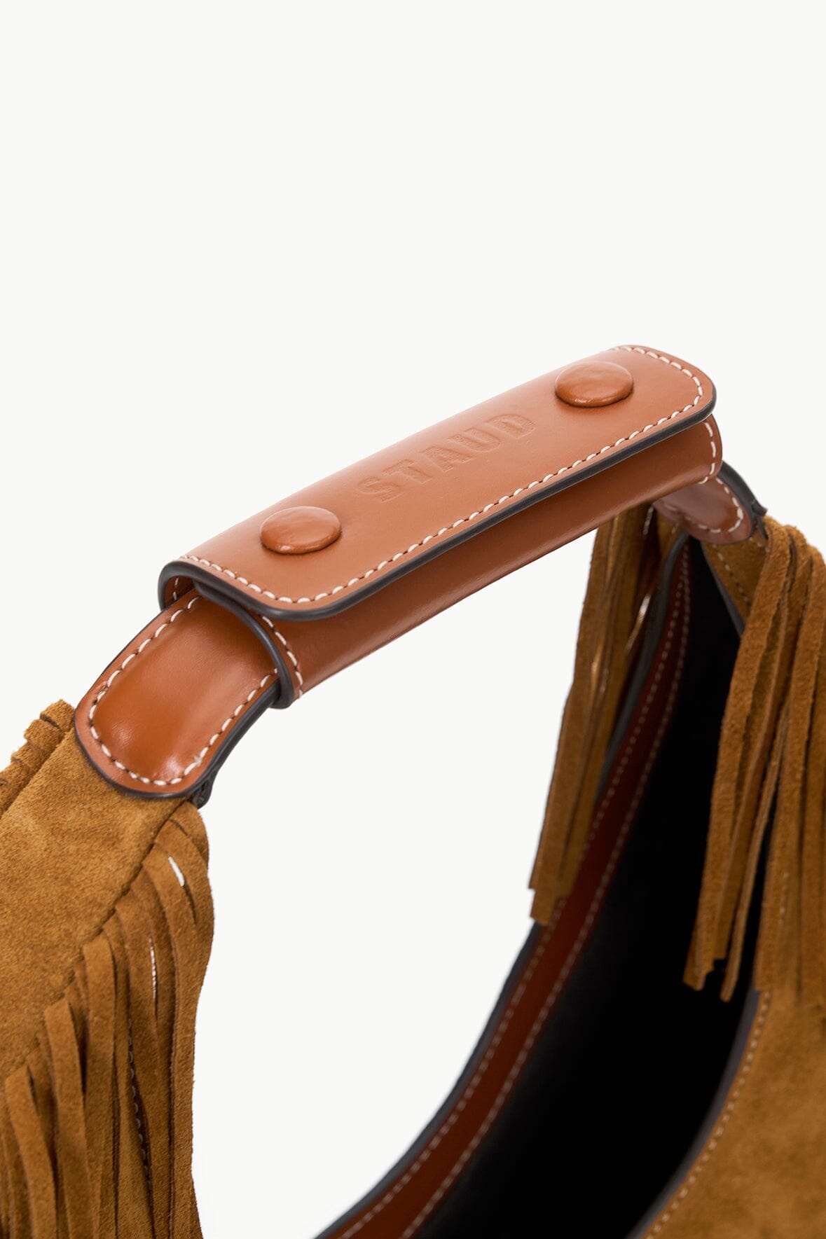 STAUD MOON TOTE BAG TAN FRINGE - 7