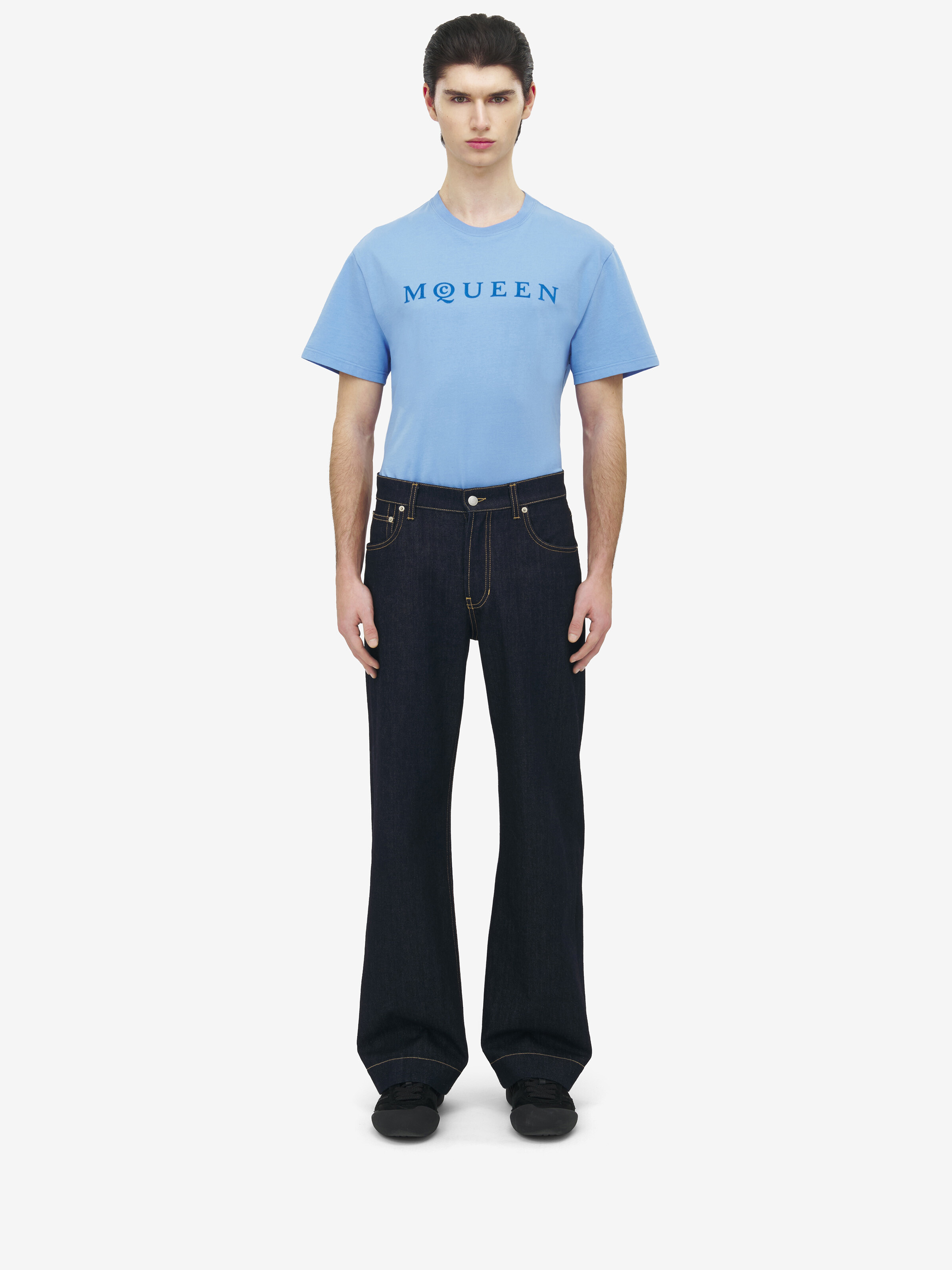 Wide Leg Denim Jeans - 2