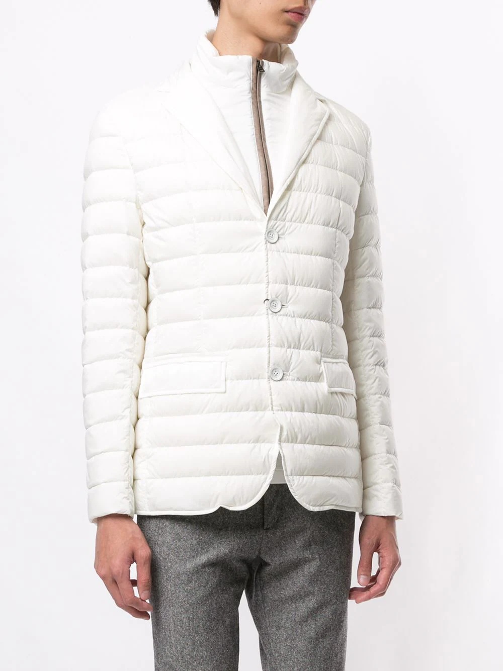 buttoned padded jacket - 3