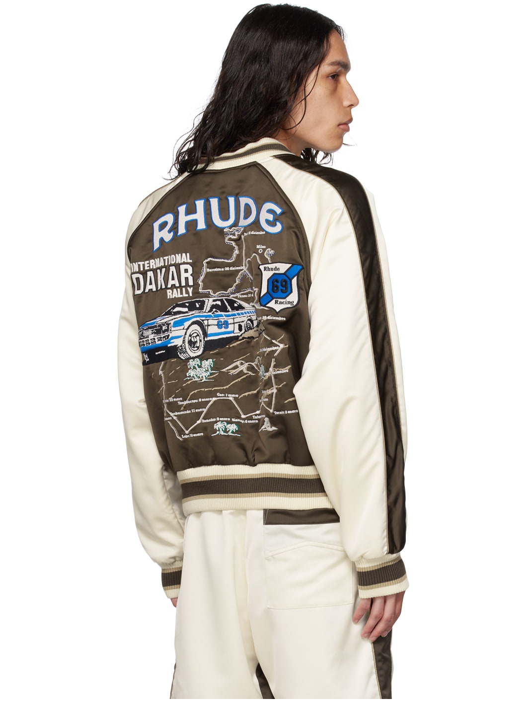 Brown Souvenir Bomber Jacket - 3