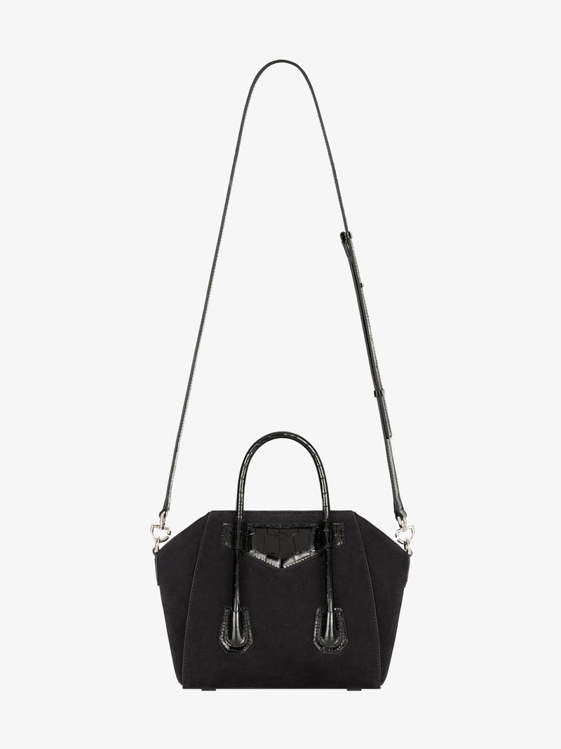 MINI ANTIGONA LOCK BAG IN SUEDE 3