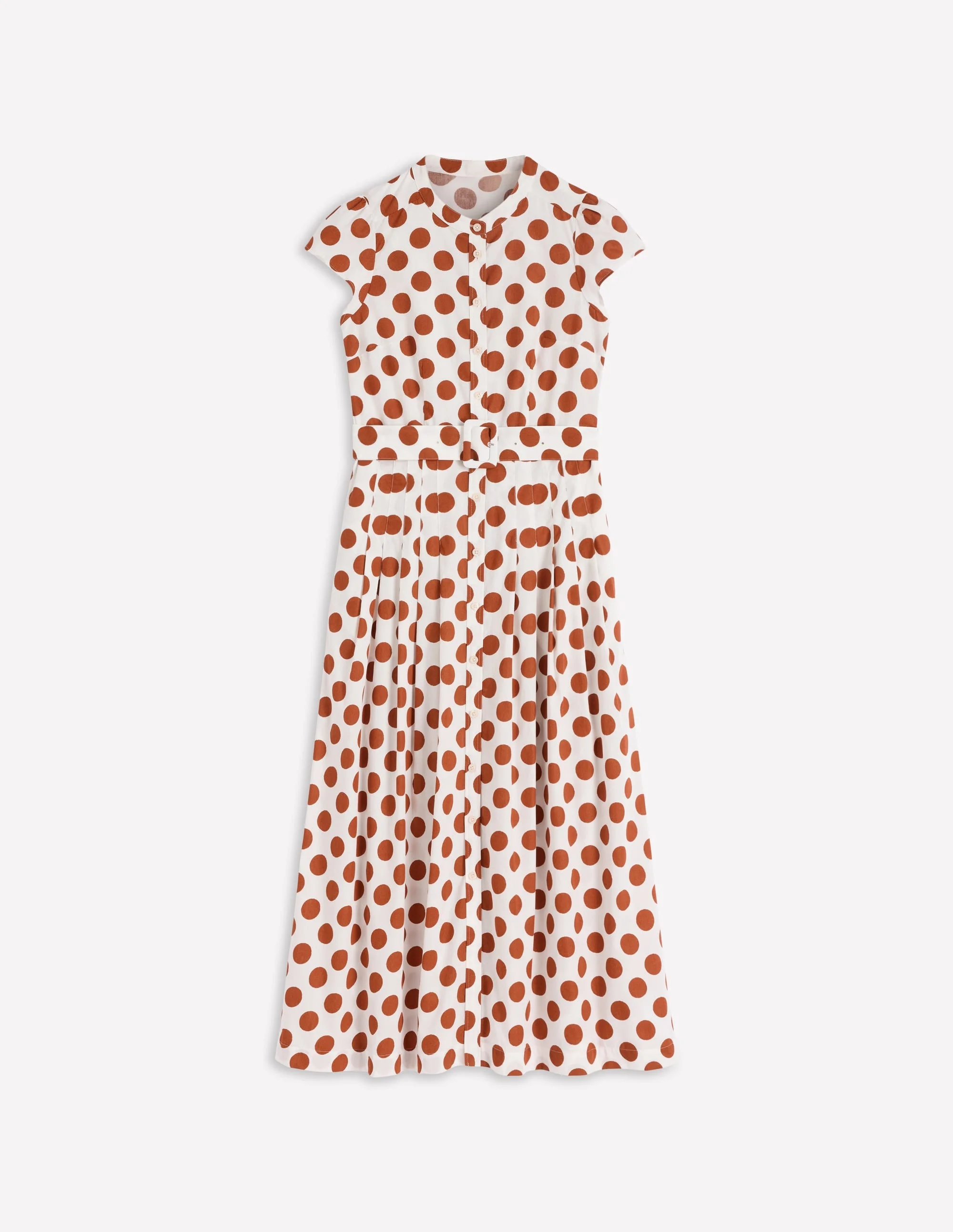 Arabella Cotton Maxi Dress-Ginger, Painted Dot - 1