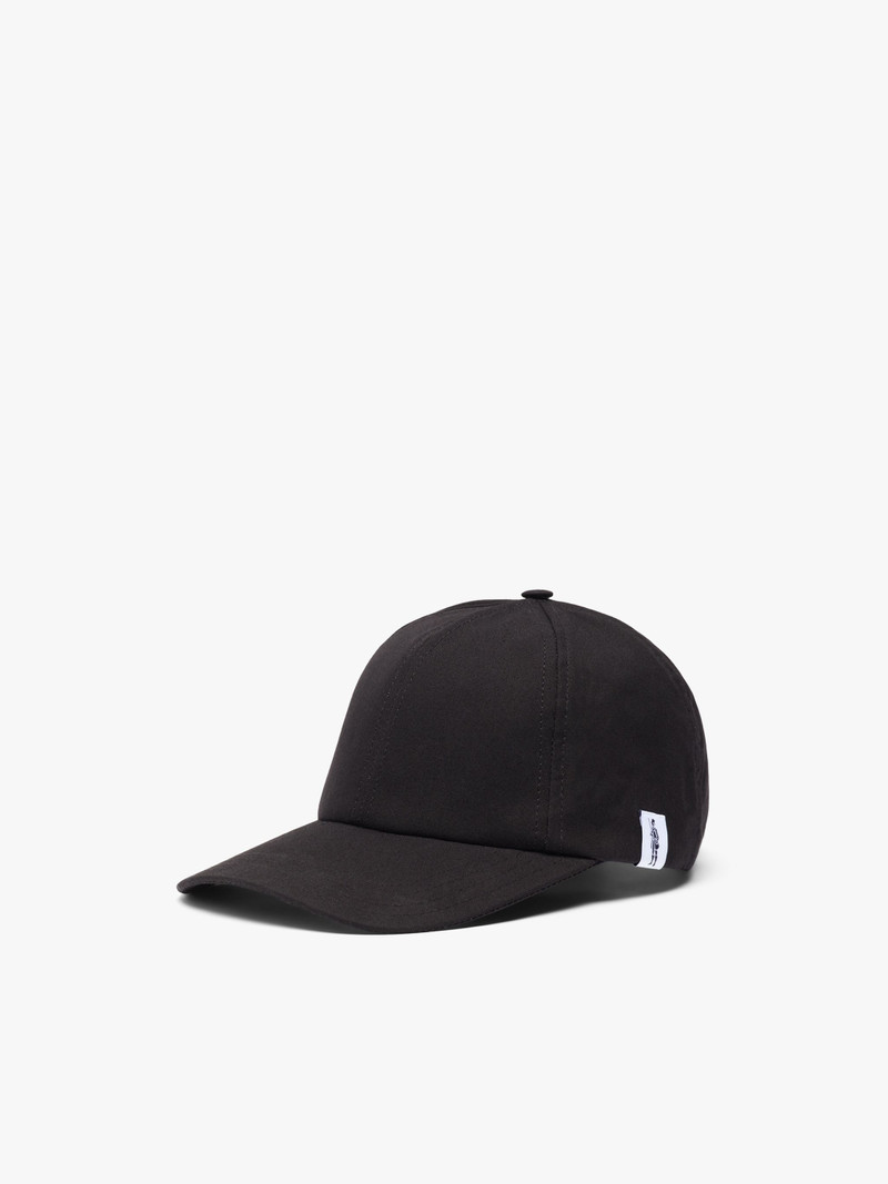 TIPPING BLACK WAXED COTTON BASEBALL CAP | ACC-HA04 1