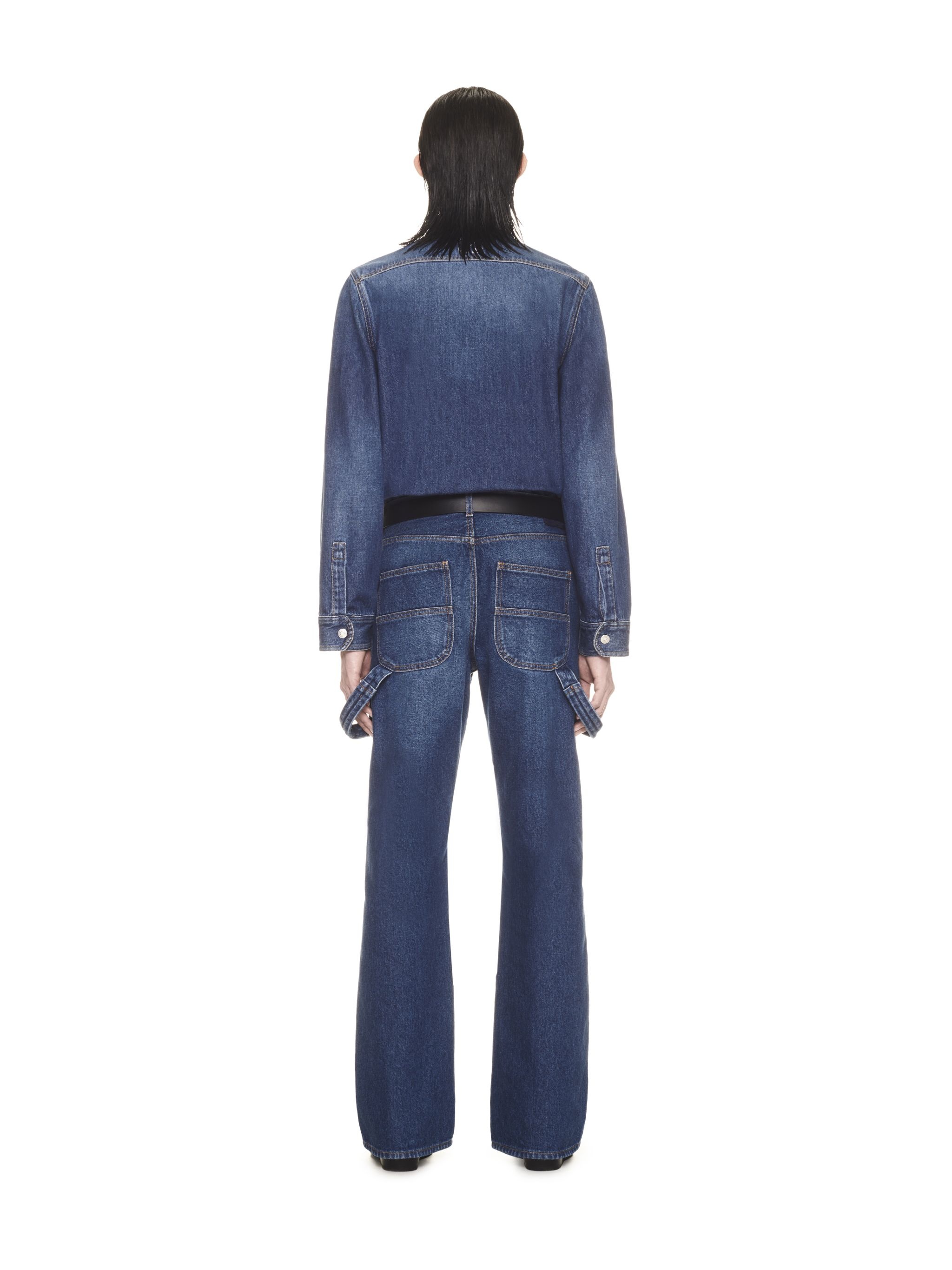 Arr Emb Skinny Denim Shirt Medium Blue N - 4
