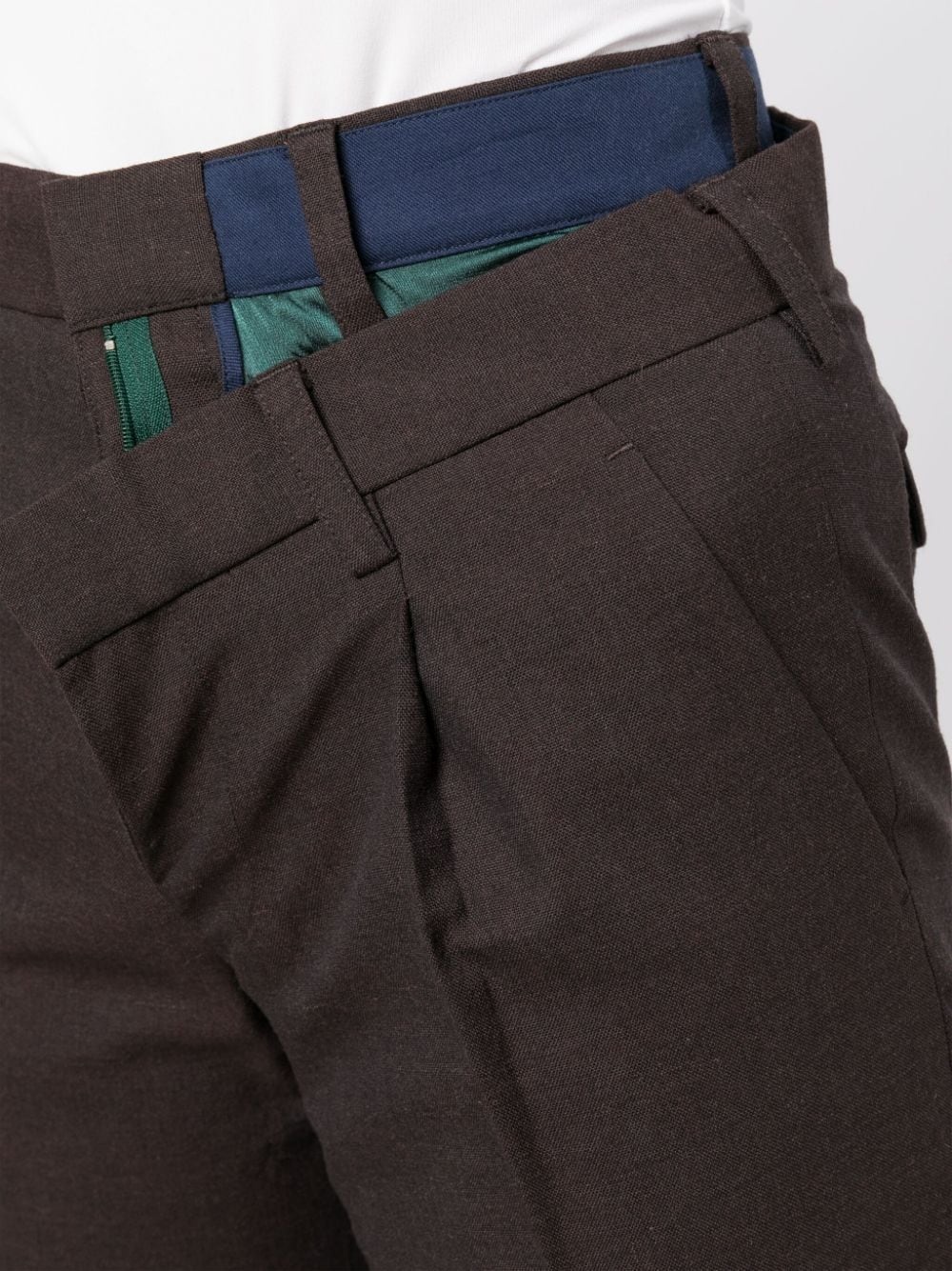 asymmetric cropped trousers - 9