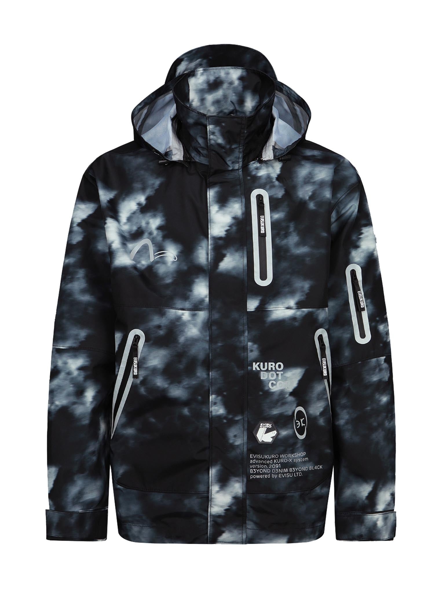 Allover Digital Print Hooded Windbreaker - 11