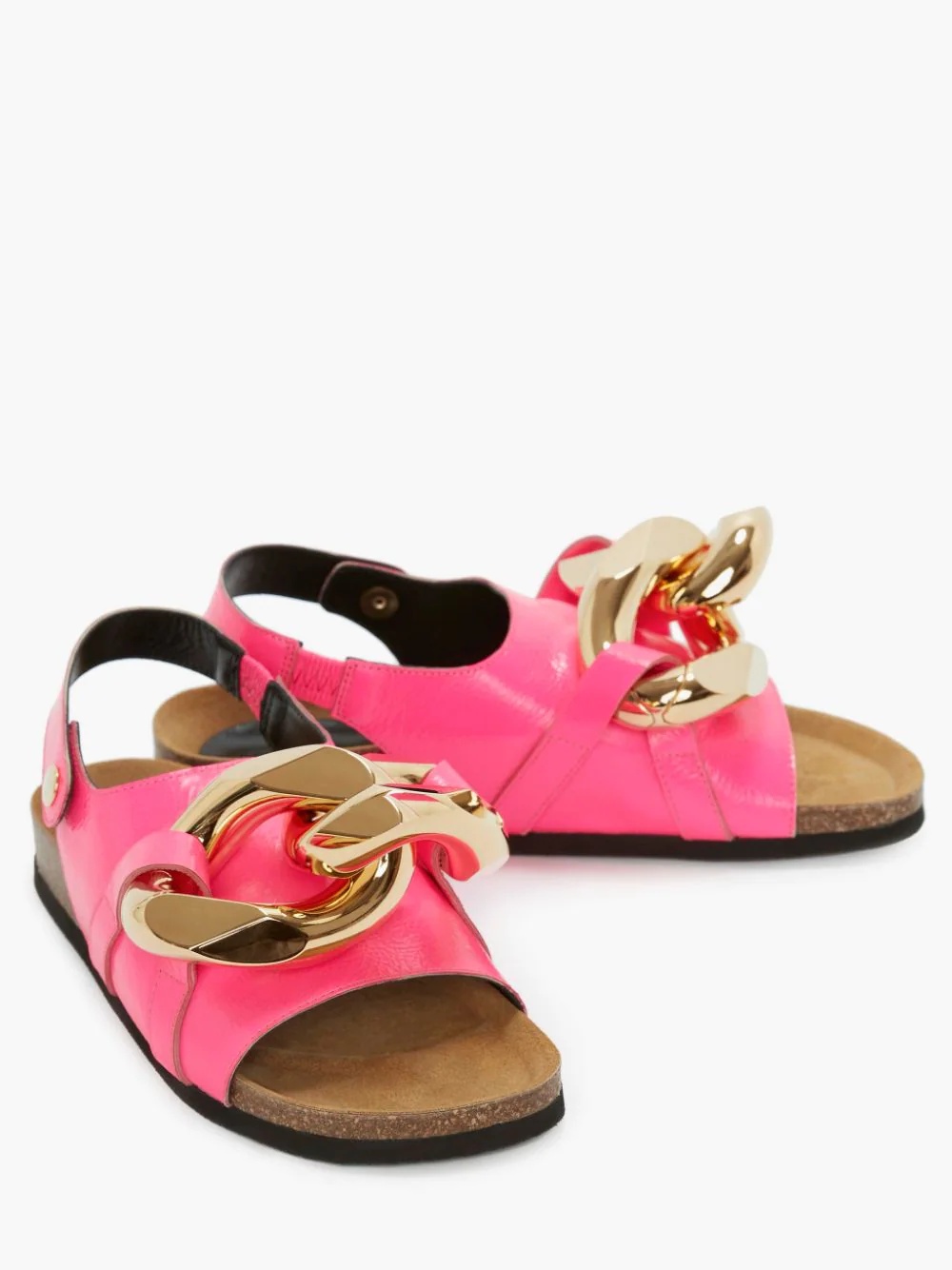 WOMEN'S CHAIN FLAT SANDALS WITH SNAP - 2
