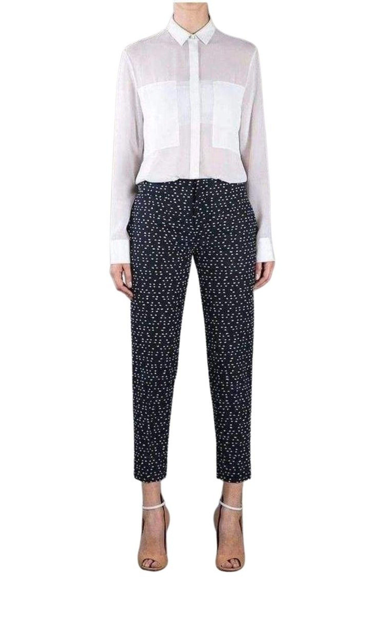 Wool Blend Pattern Trousers - 2