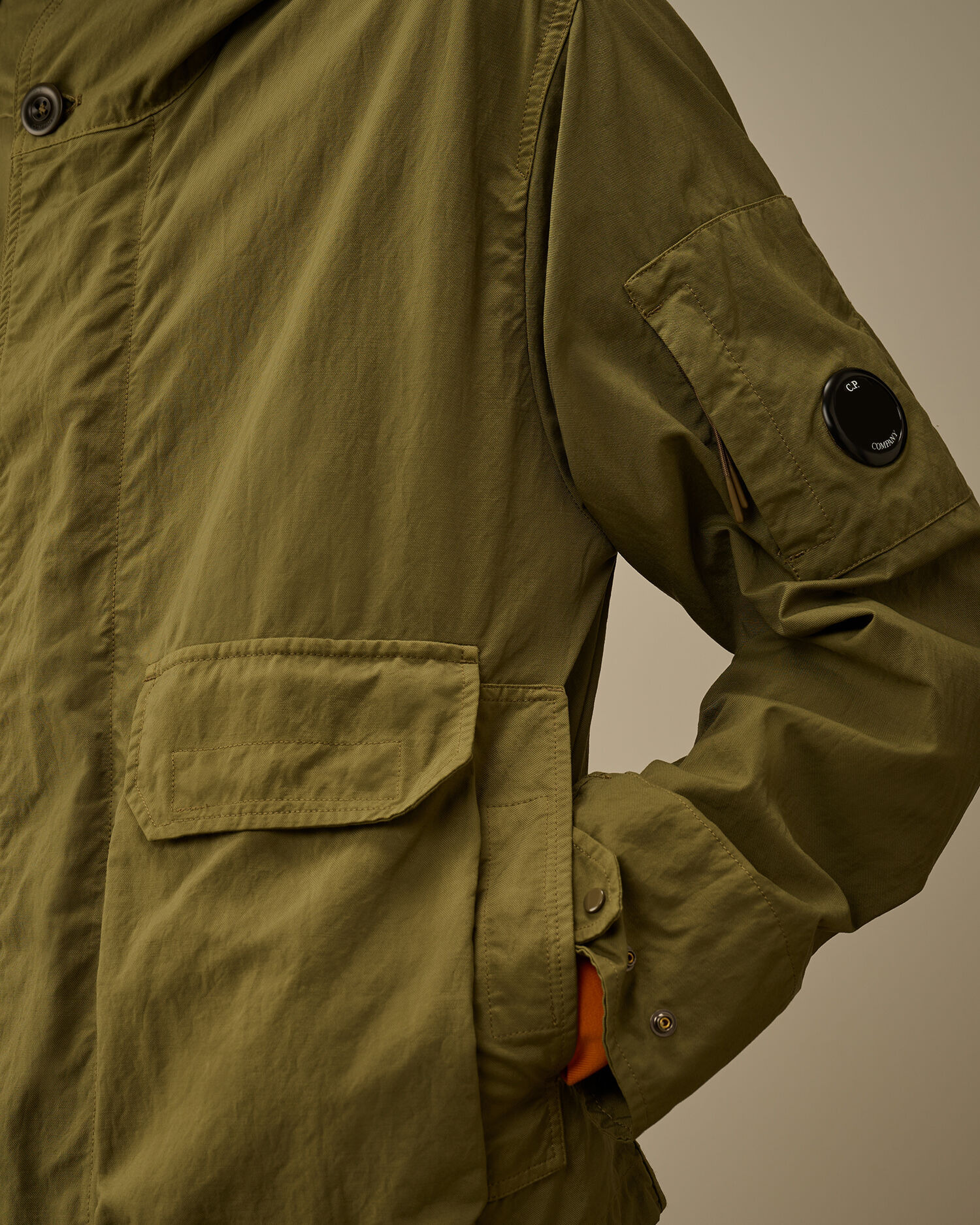 Twill Hooded Short Jacket - 5