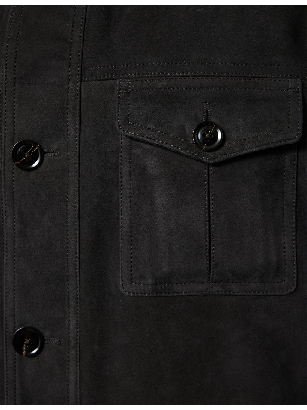 Light Pocket Long-Sleeve Suede Jacket - 7