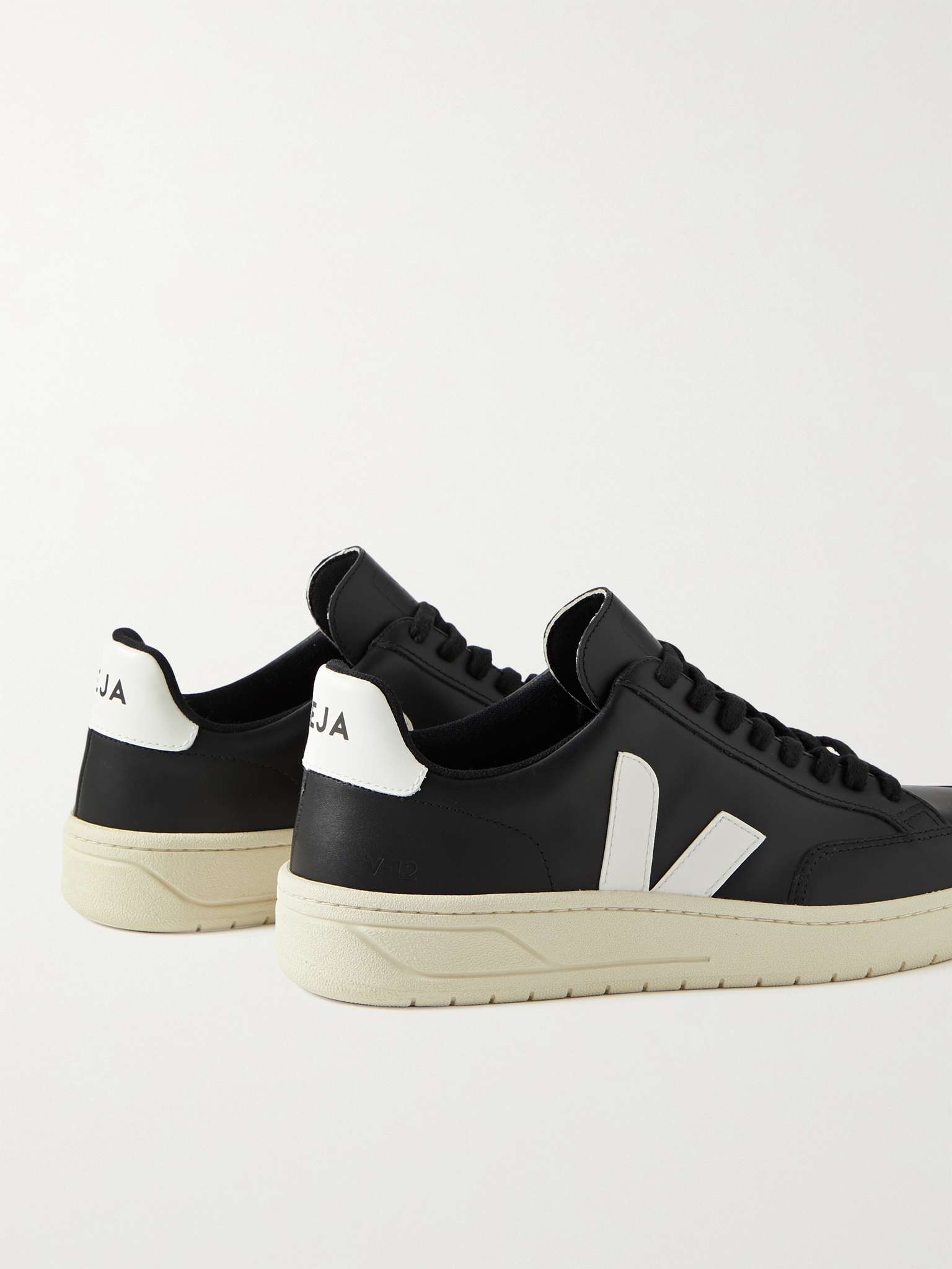 V-12 Suede-Trimmed Leather Sneakers - 5