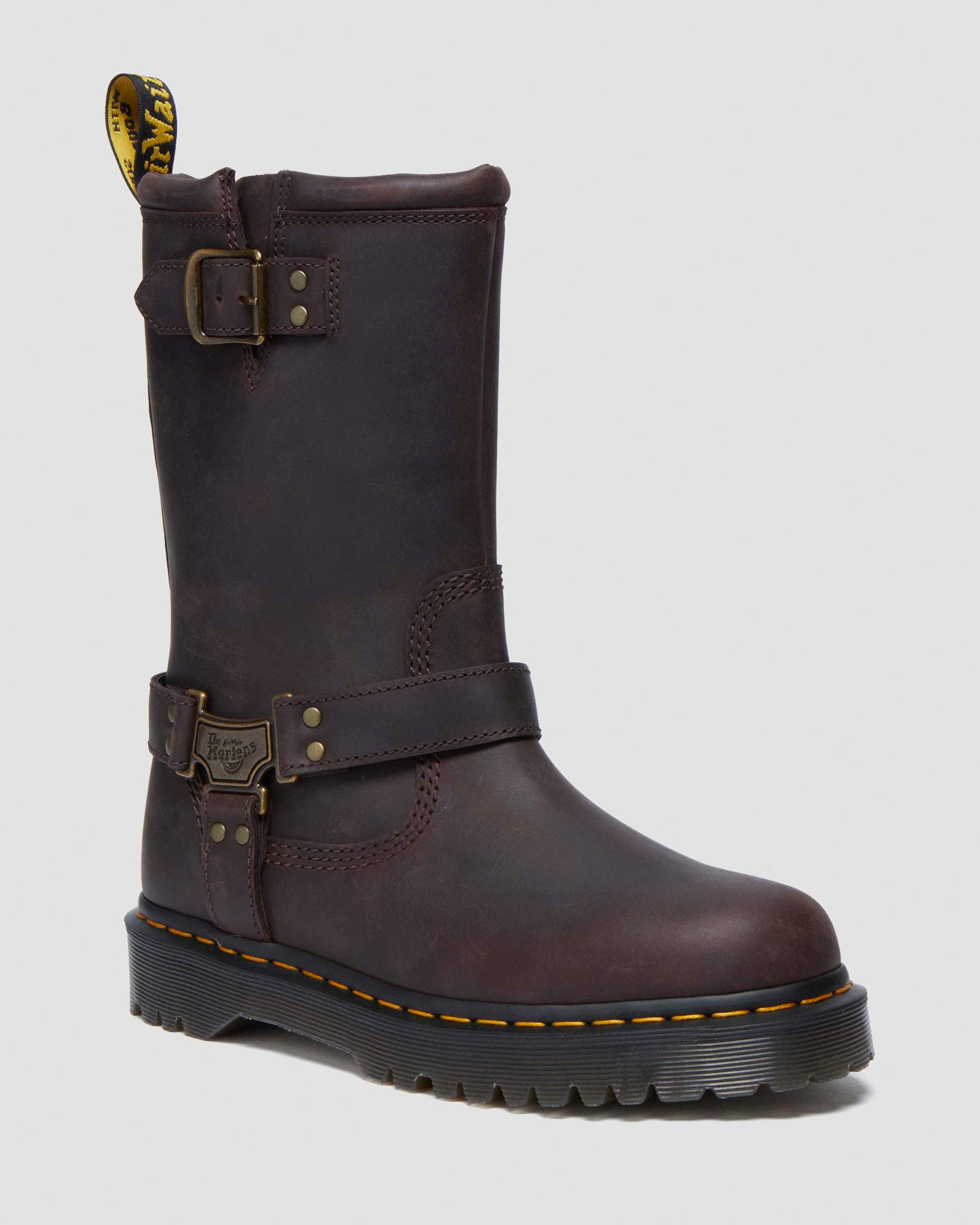 Anistone Hi Leather Biker Boots - 5