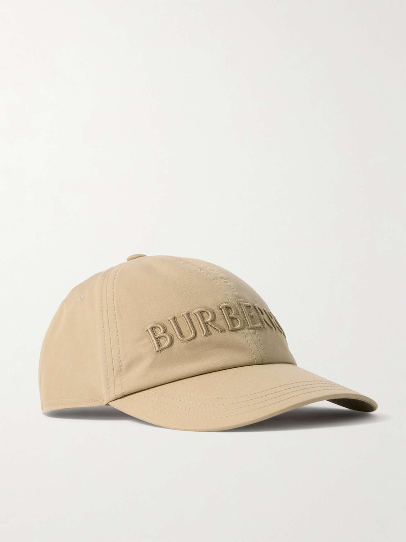 Embroidered cotton-twill baseball cap Cream - 1