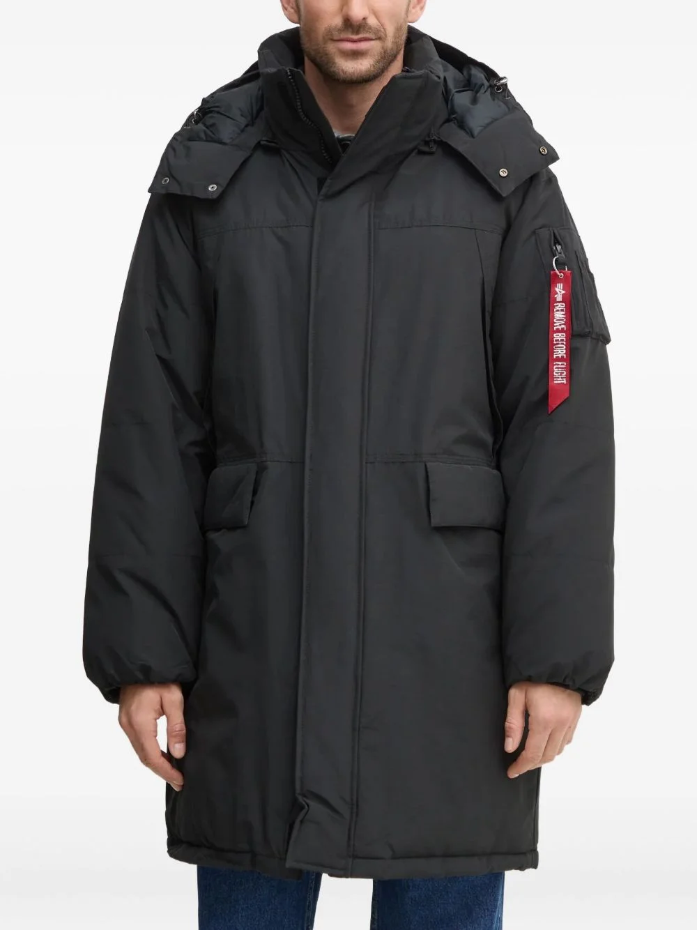 padded hooded parka - 1