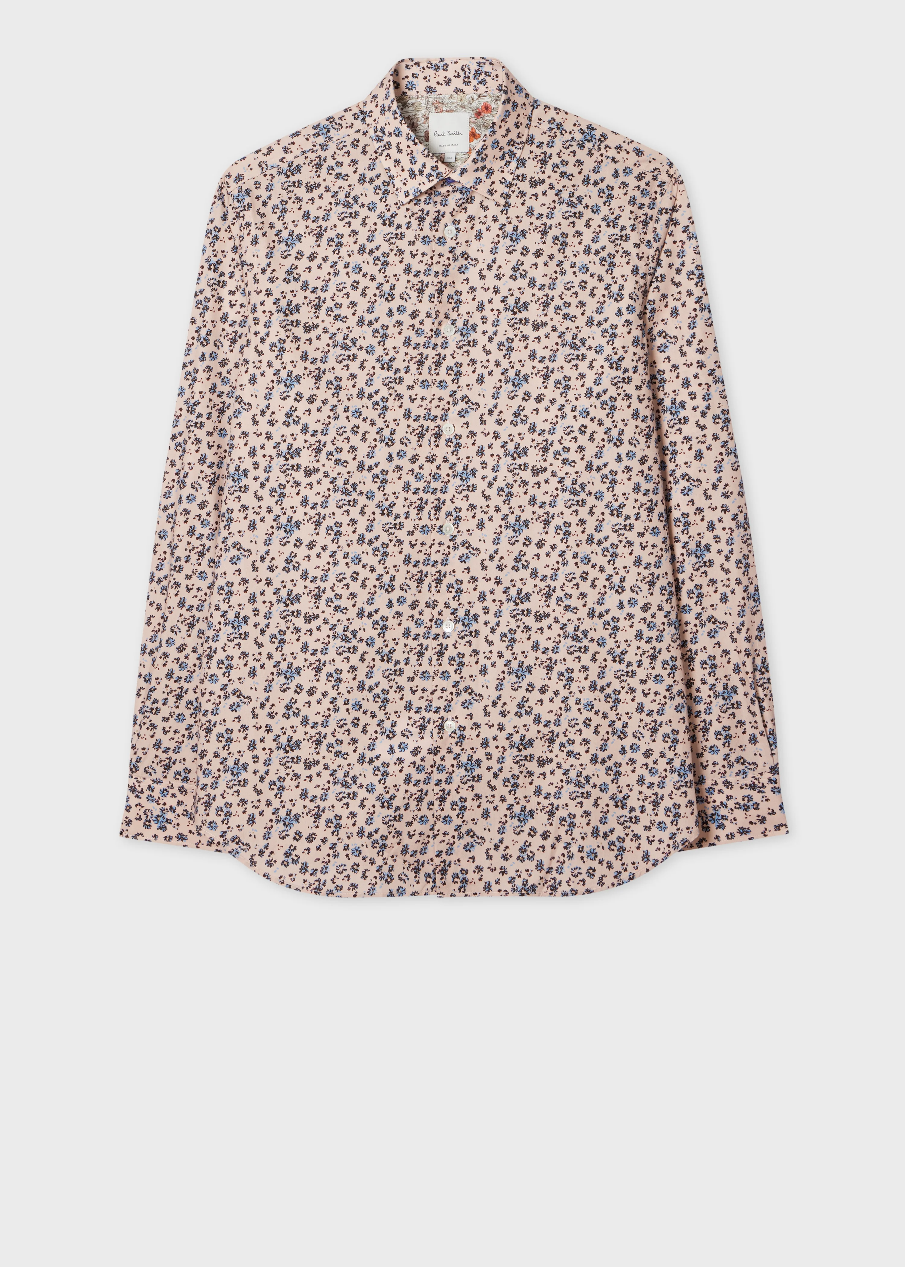 Tailored-Fit Pink 'Scattered Daisy' Print Shirt - 1
