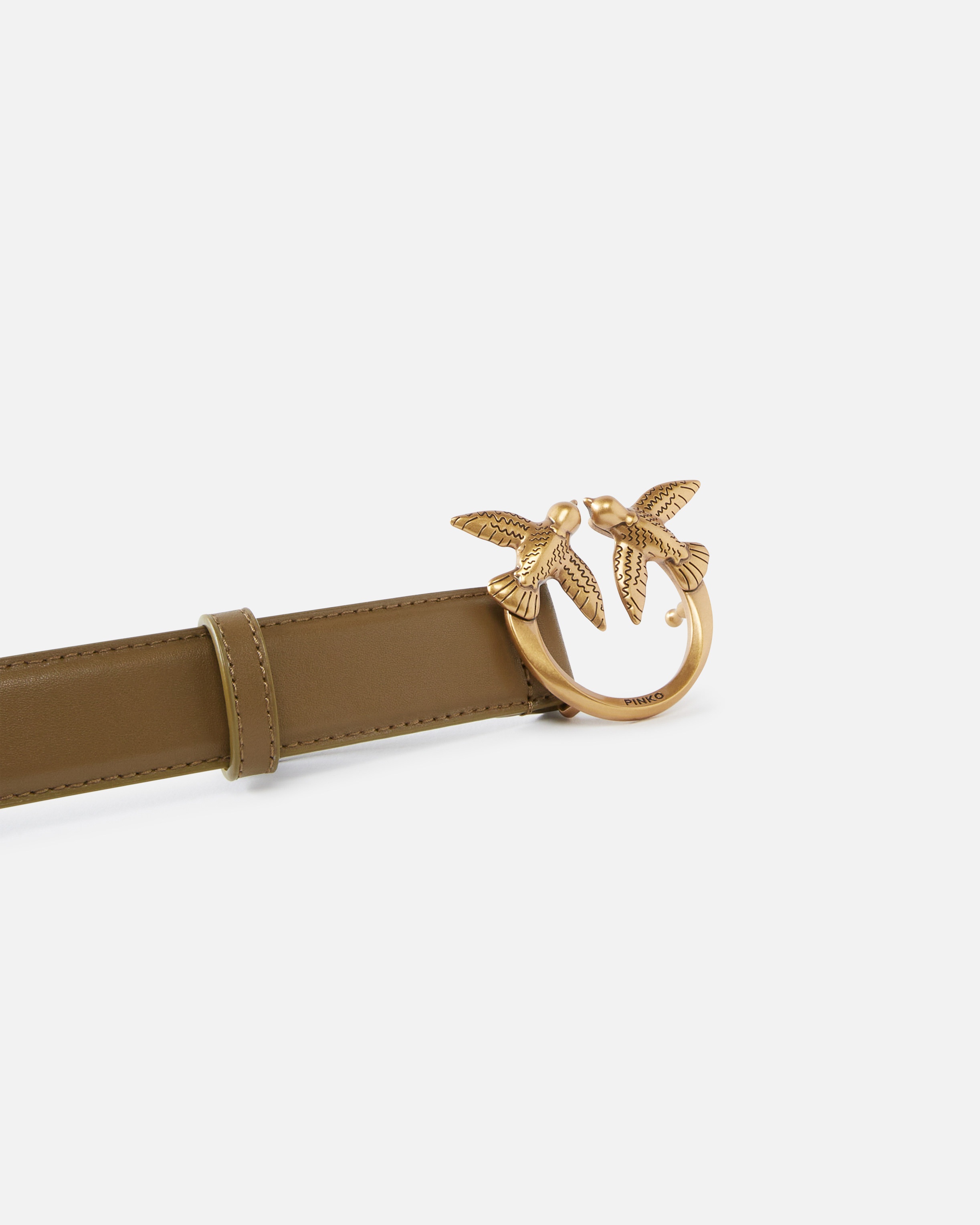 LOVE BIRDS LEATHER BELT 3CM - 5