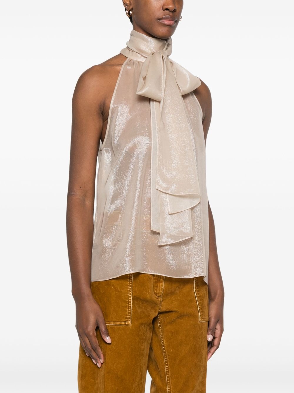 pussy-bow collar blouse - 3