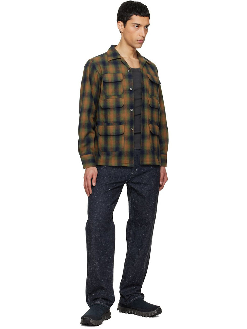 South2 West8 Khaki & Navy 6 Pocket Shirt outlook