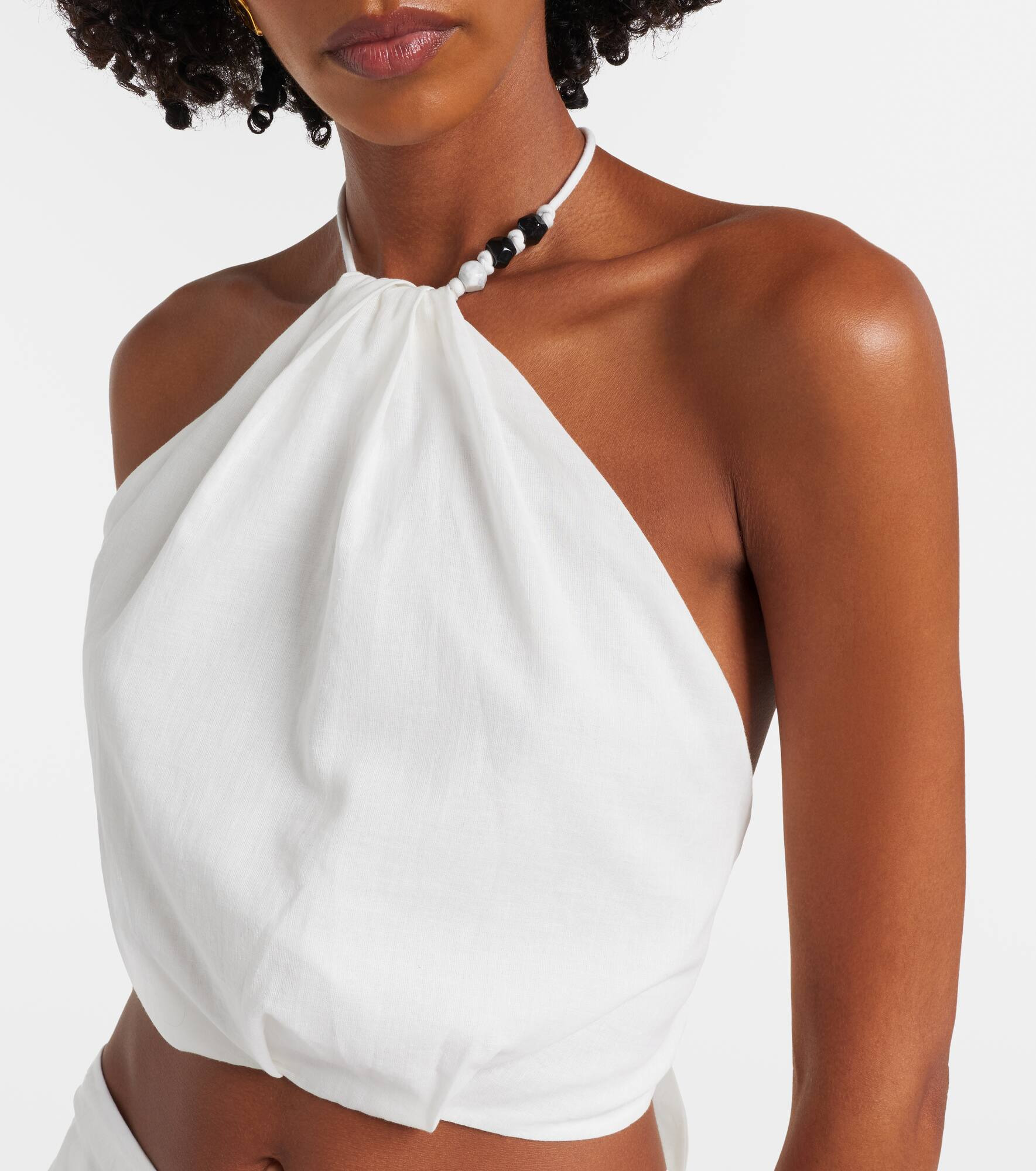 Azura halterneck cotton top - 4
