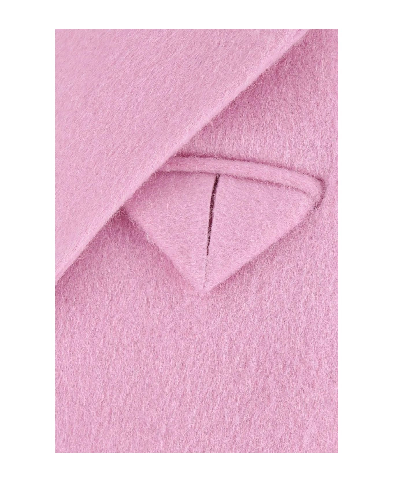 Pink Wool Blend Coat - 3