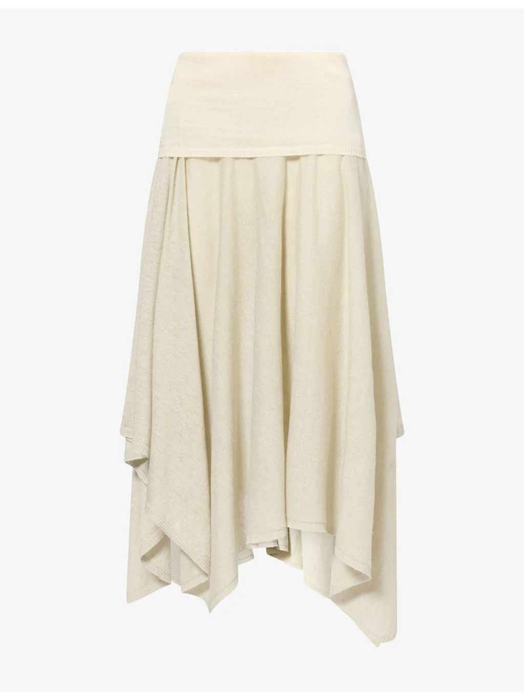 Nira Asymmetric-Hem Linen-Blend Maxi Skirt - 1