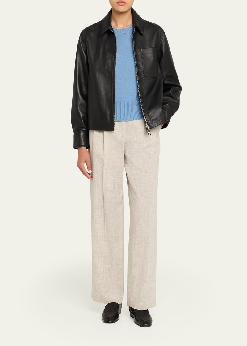 OFFICINE GÉNÉRALE Rhea Lambskin Leather Jacket outlook