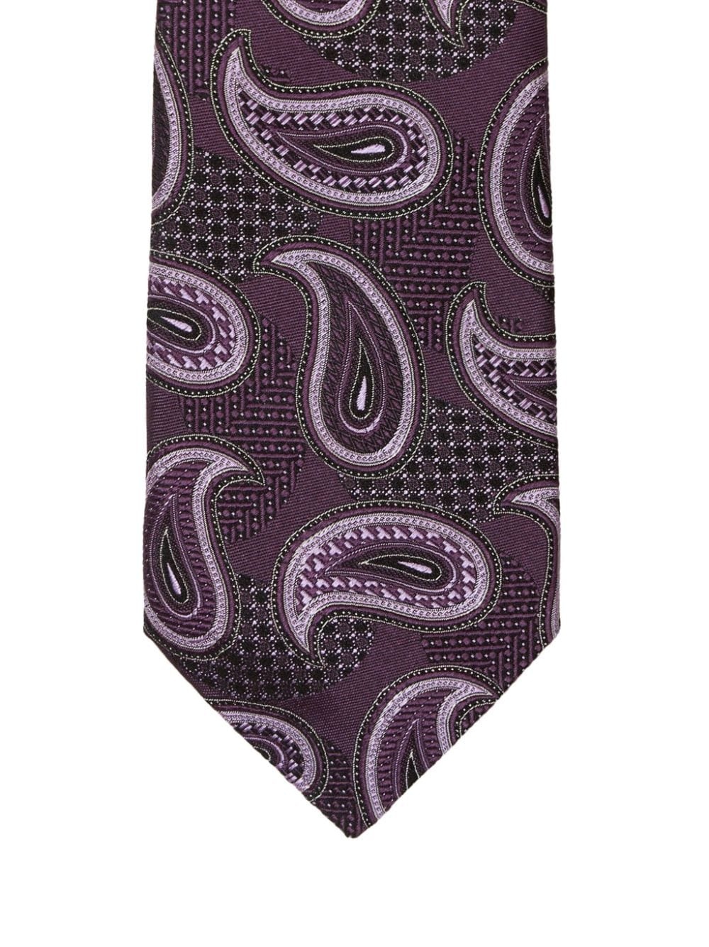 paisley-jacquard silk tie - 2