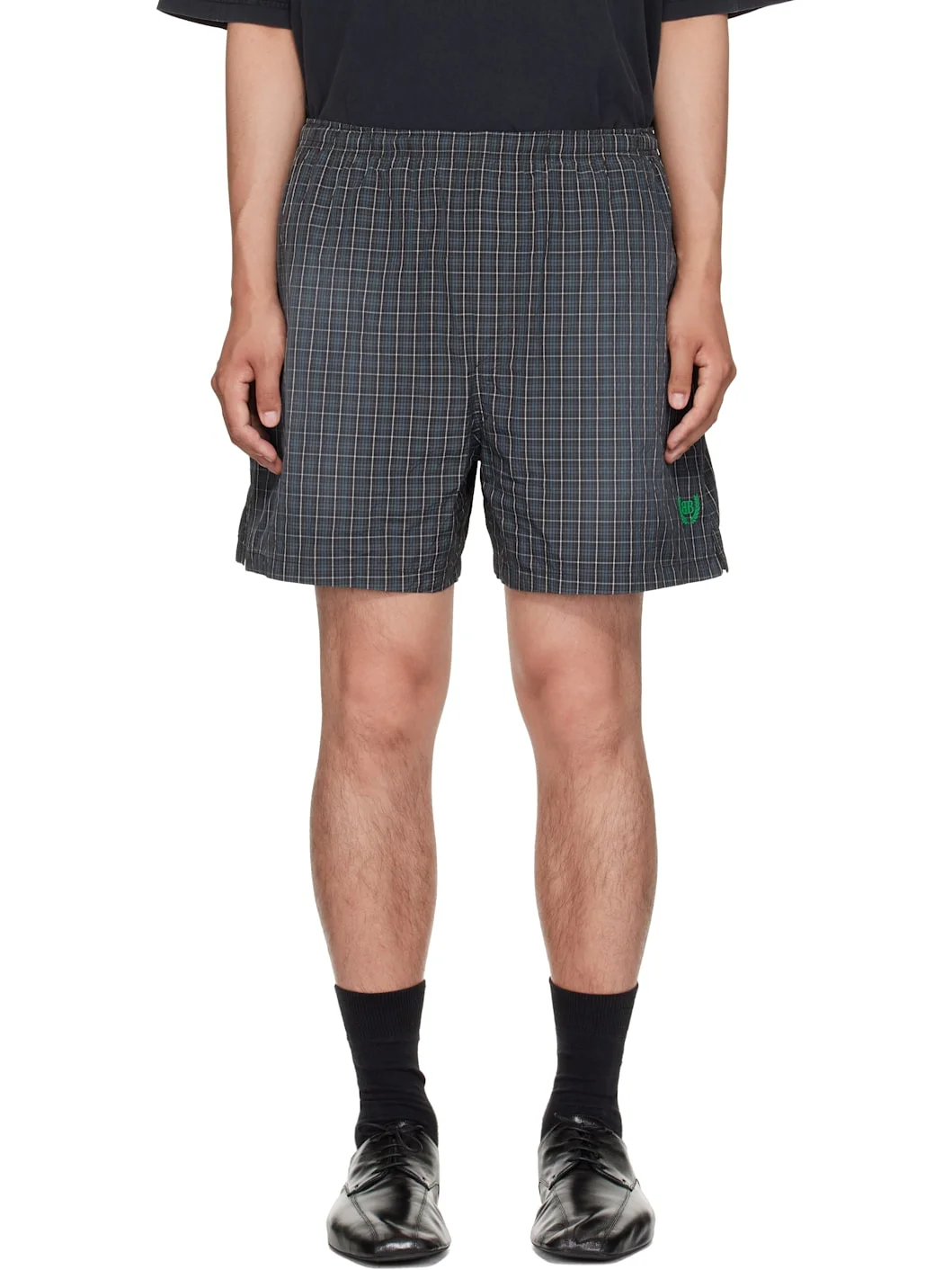 Black & Blue Technical Check Boxer Shorts - 1