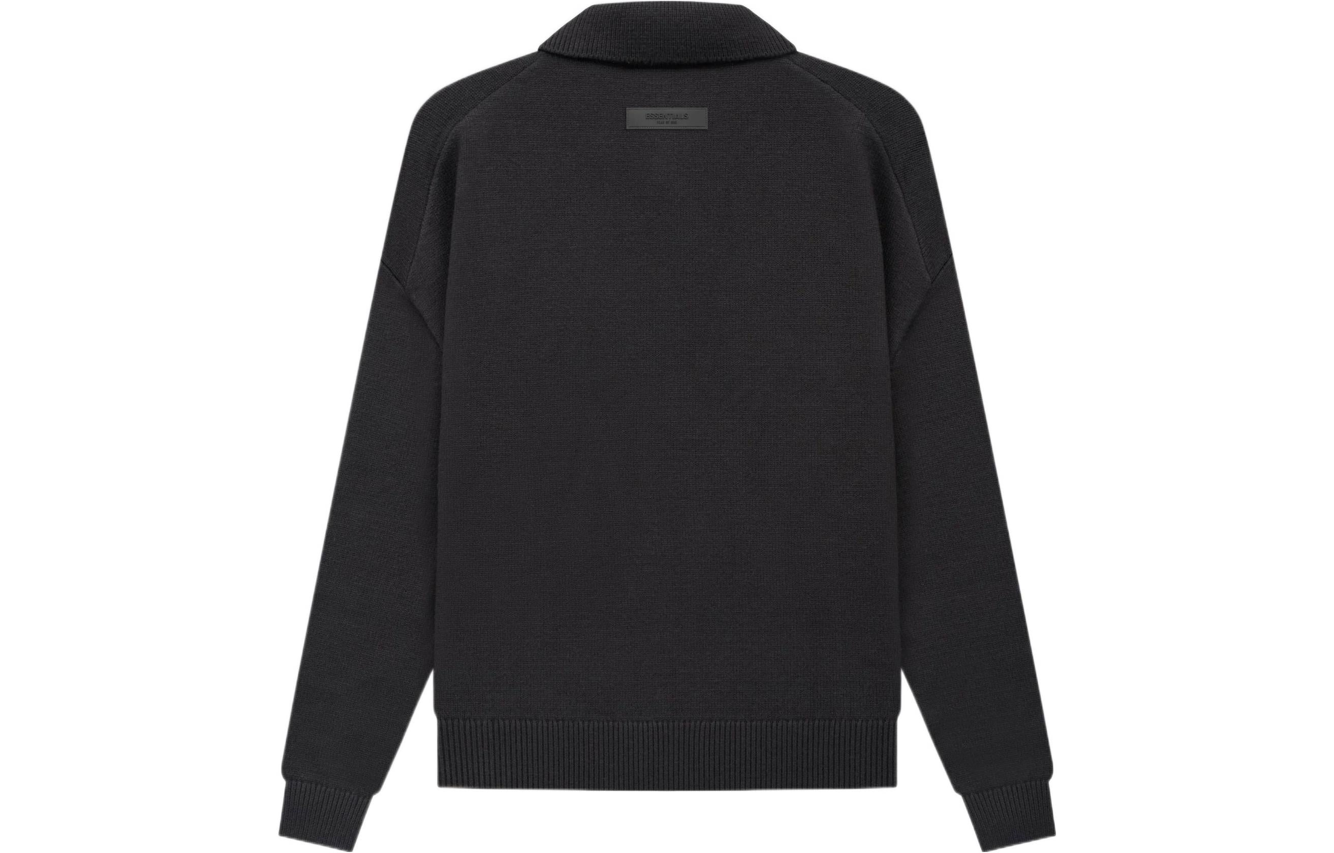 Fear of God Essentials SS22 Knit LS 1977 Polo Shirt 'Iron' FOG-SS22-143 - 3