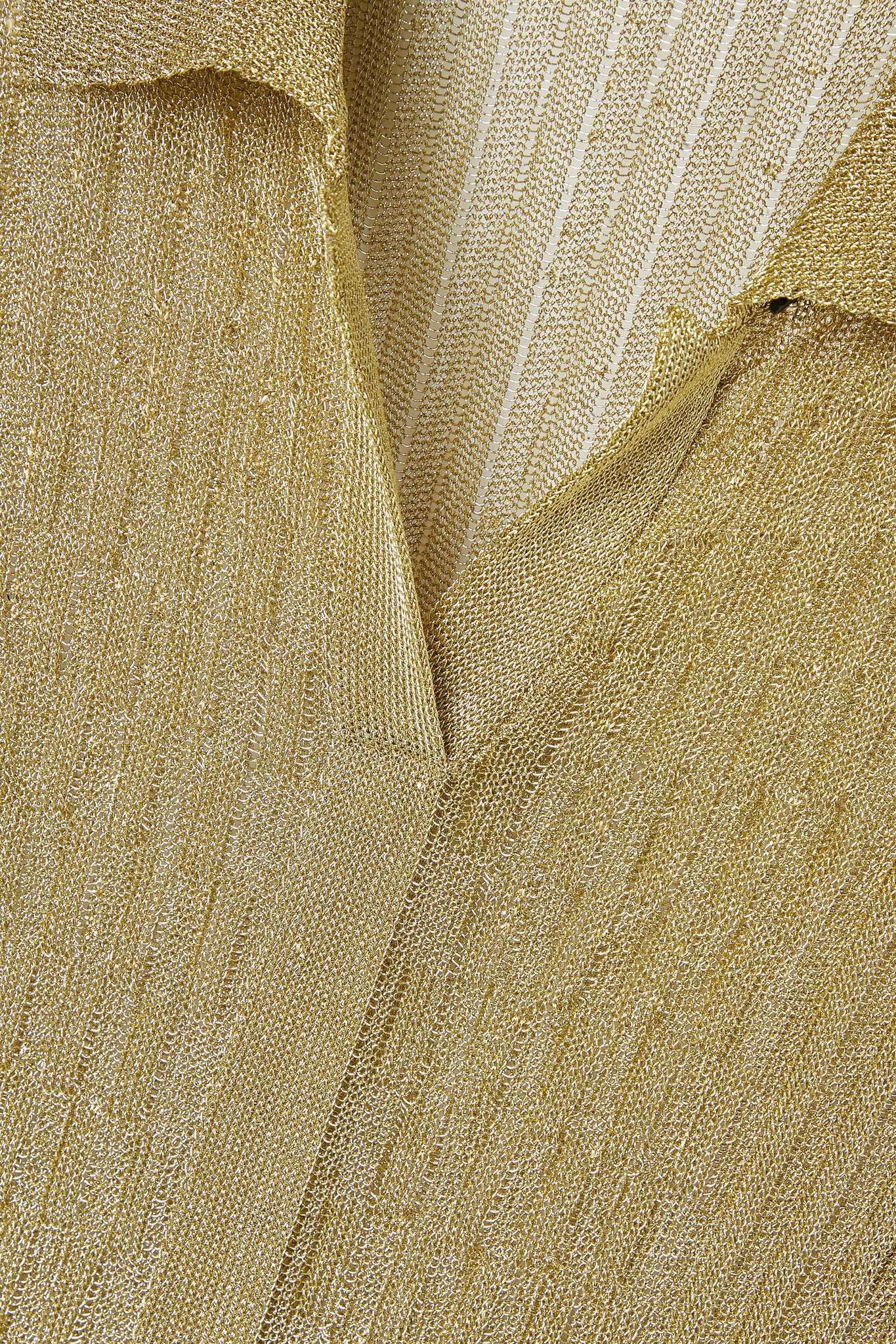 Metallic ribbed-knit shirt - 4