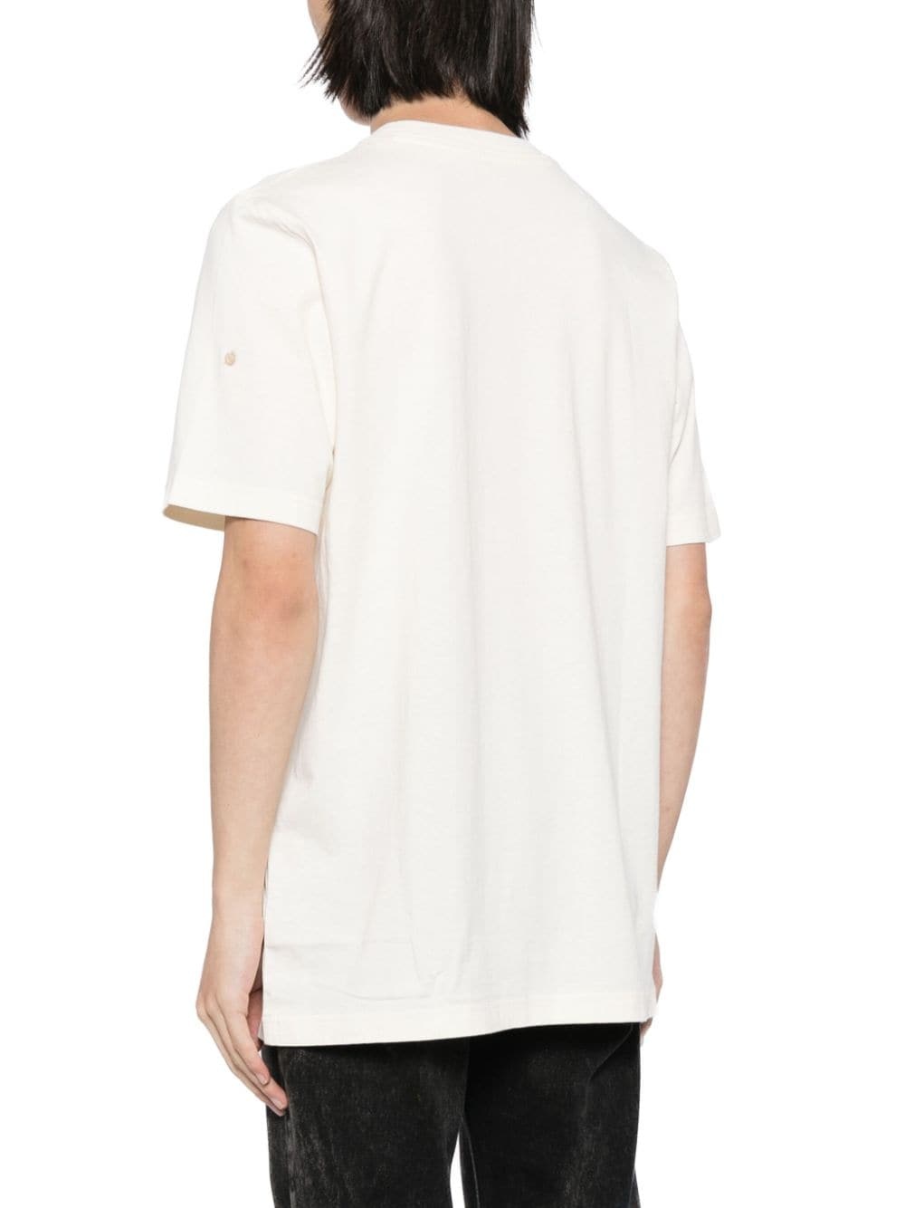 abstract heron-print T-shirt - 4