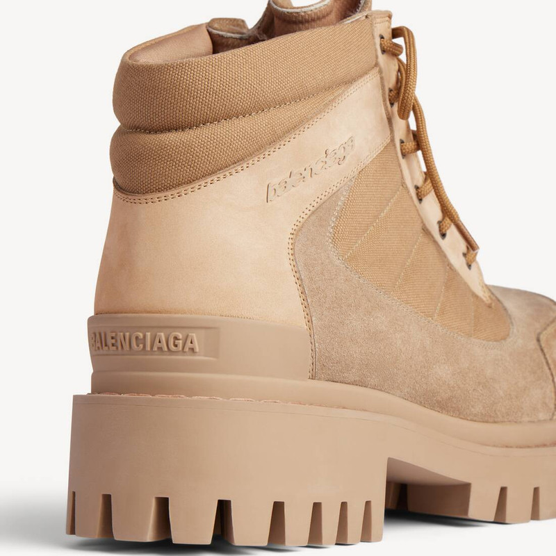 BALENCIAGA Men's Combat Strike Low Boot in Sand outlook