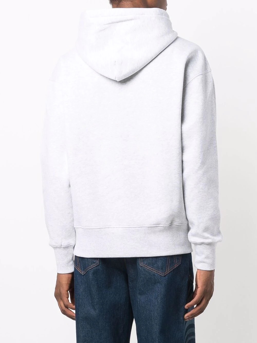 logo-print cotton hoodie - 4