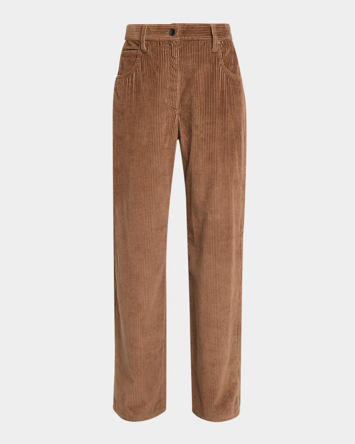 Cotton Corduroy Straight-Leg Pants - 1