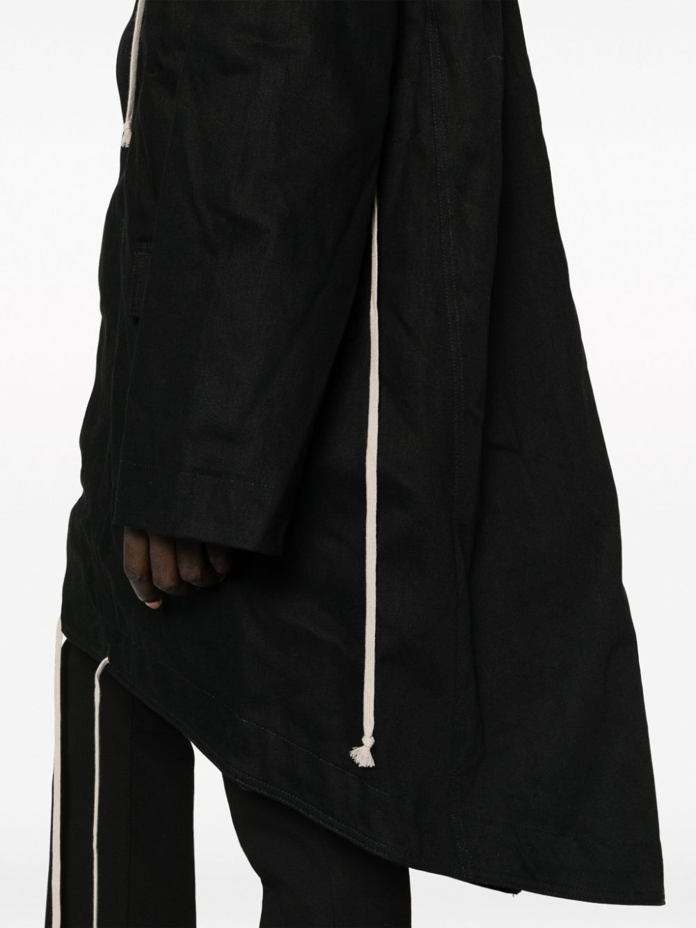 fishtail cotton hooded parka - 5