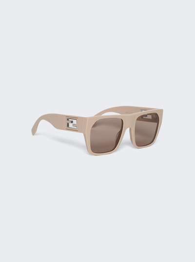 FENDI Baguette Sunglasses Shiny Beige outlook