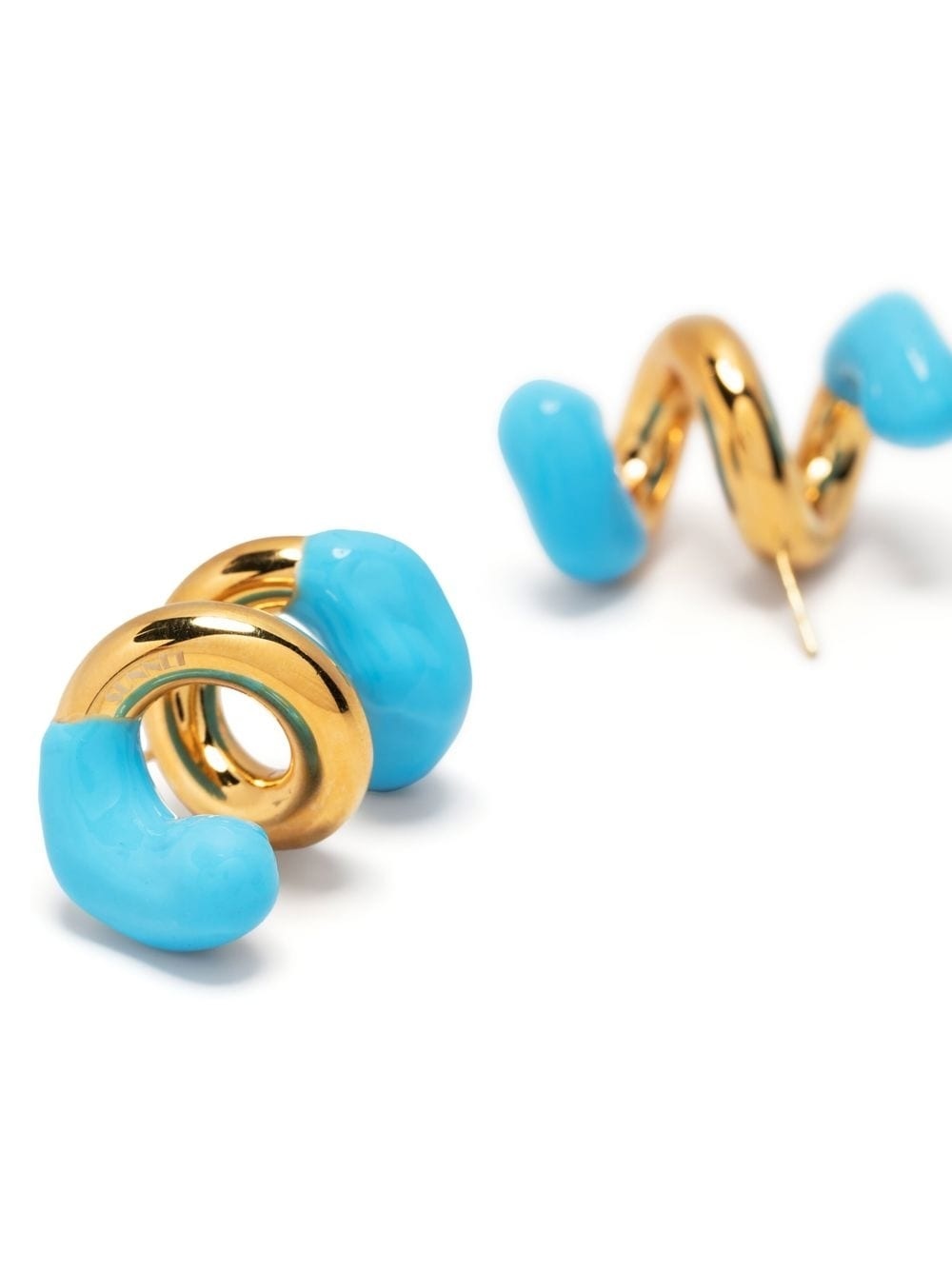 small rubberized curly earrings - 3