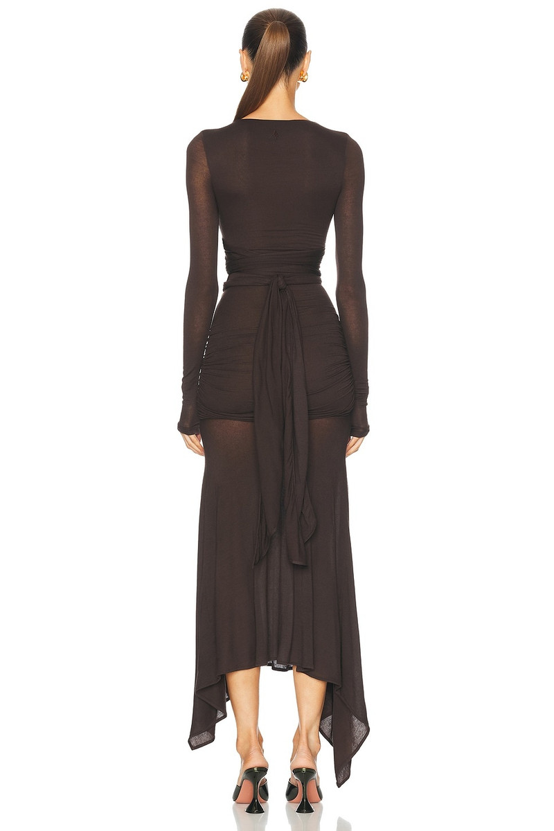 THE ATTICO Long Sleeve Midi Dress outlook