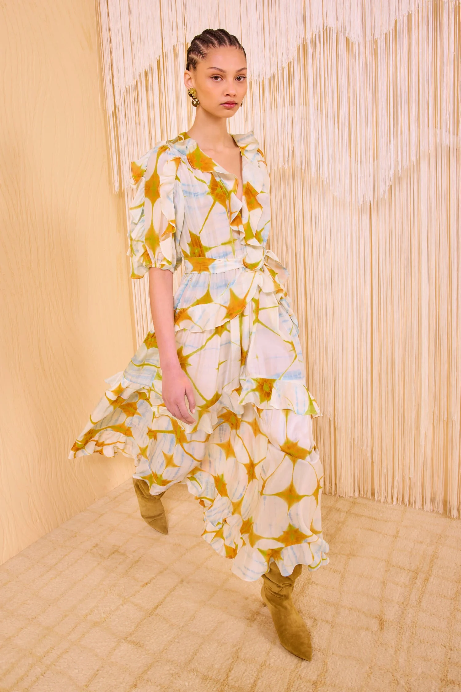Tida Short Sleeve Midi Dress - 1